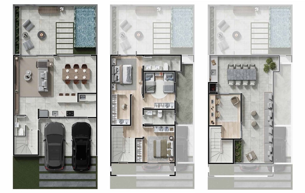 Planta 02 - 3 dorm 198m²