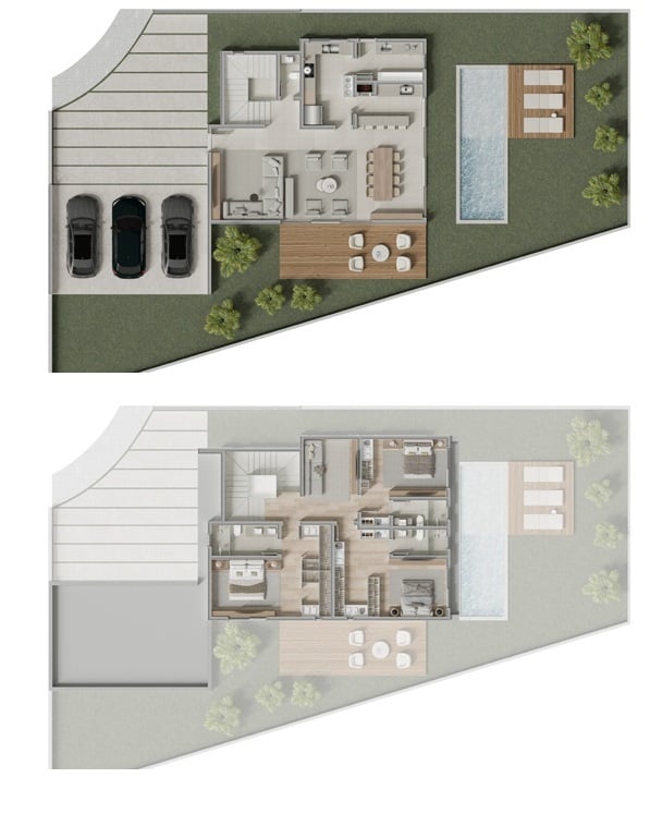 Planta 05 - 3 dorm 259,15m²