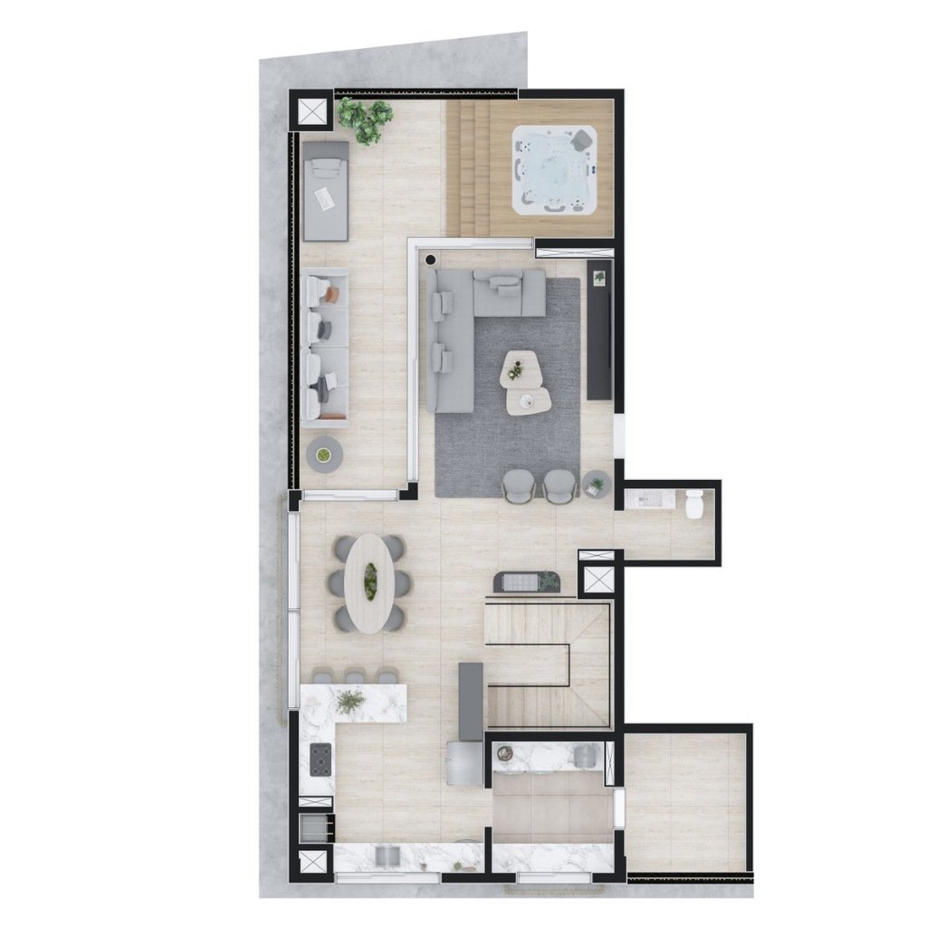 Planta 16 - 3 dorm 235m² - cobertura duplex - superior