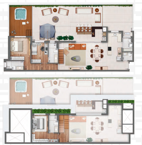 Planta 03 - 3 dorm 112 93m² - garden