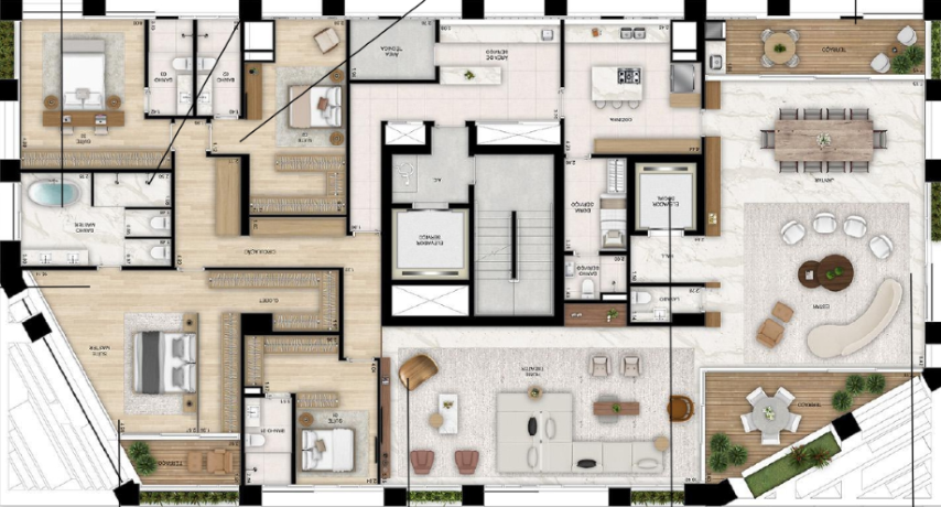 Planta 05 - 4 dorm 405m²