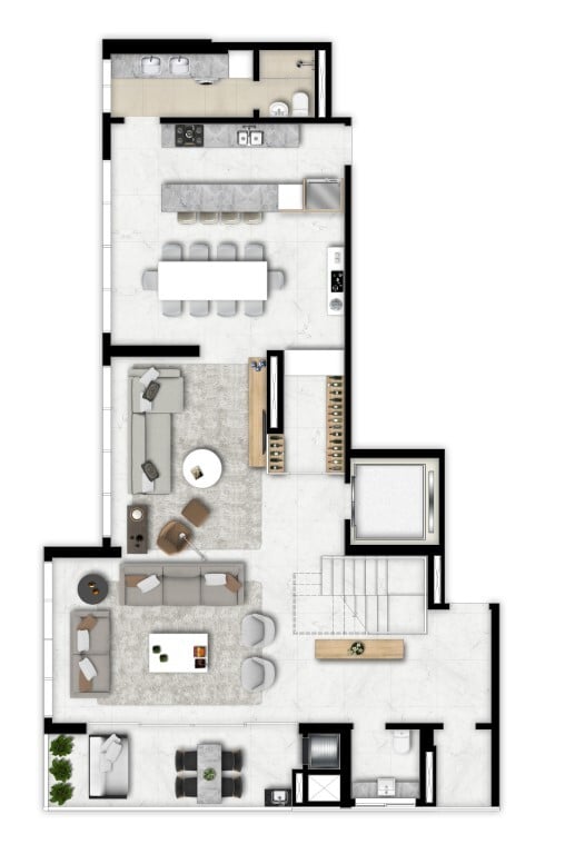 Planta 15 - dorm 315m² - duplex inferior