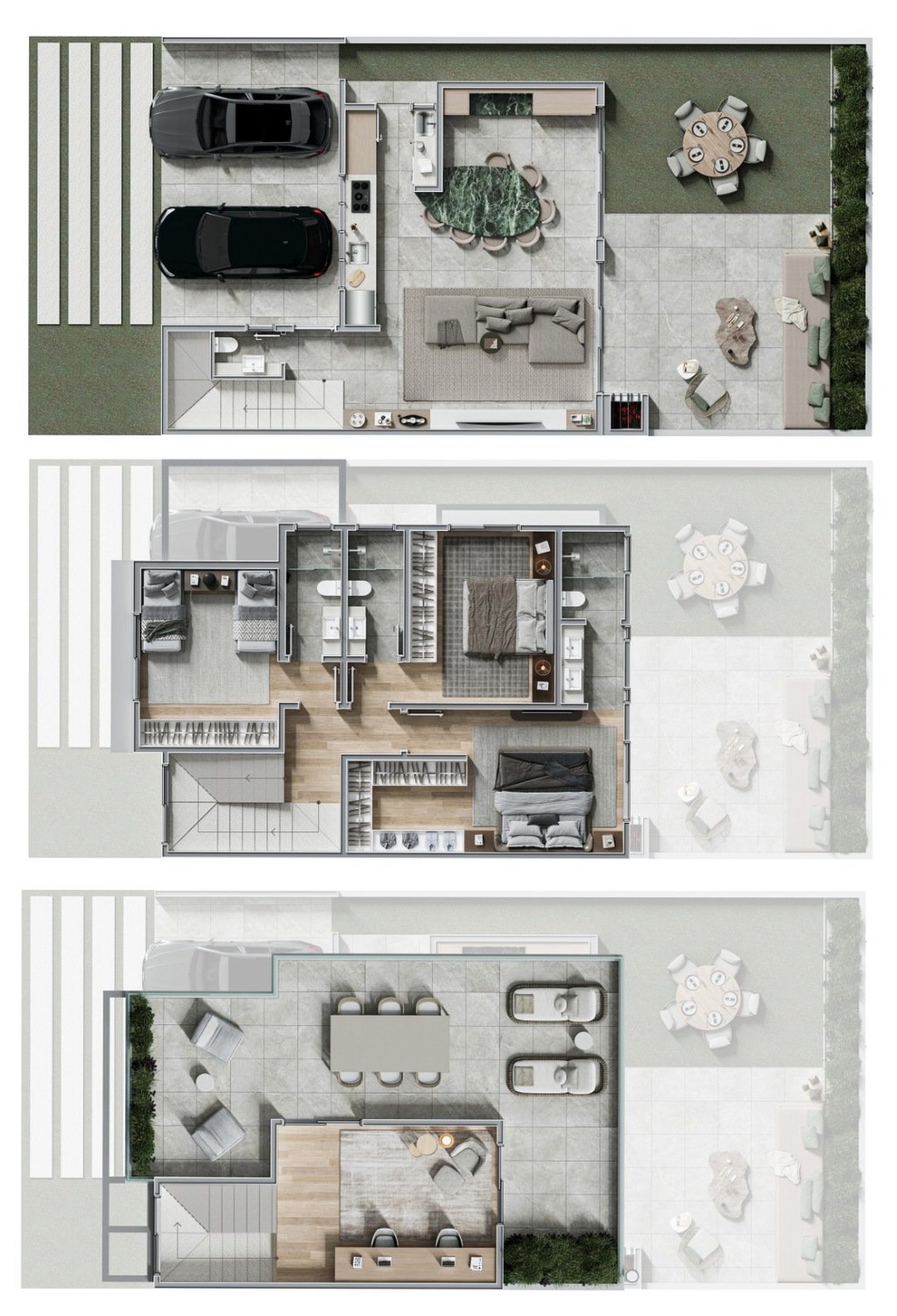 Planta 02 - 3 dorm 242m²