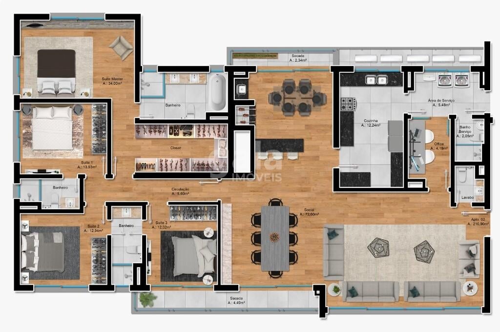 Planta 02 - 3 dorm 217 15m - final 2