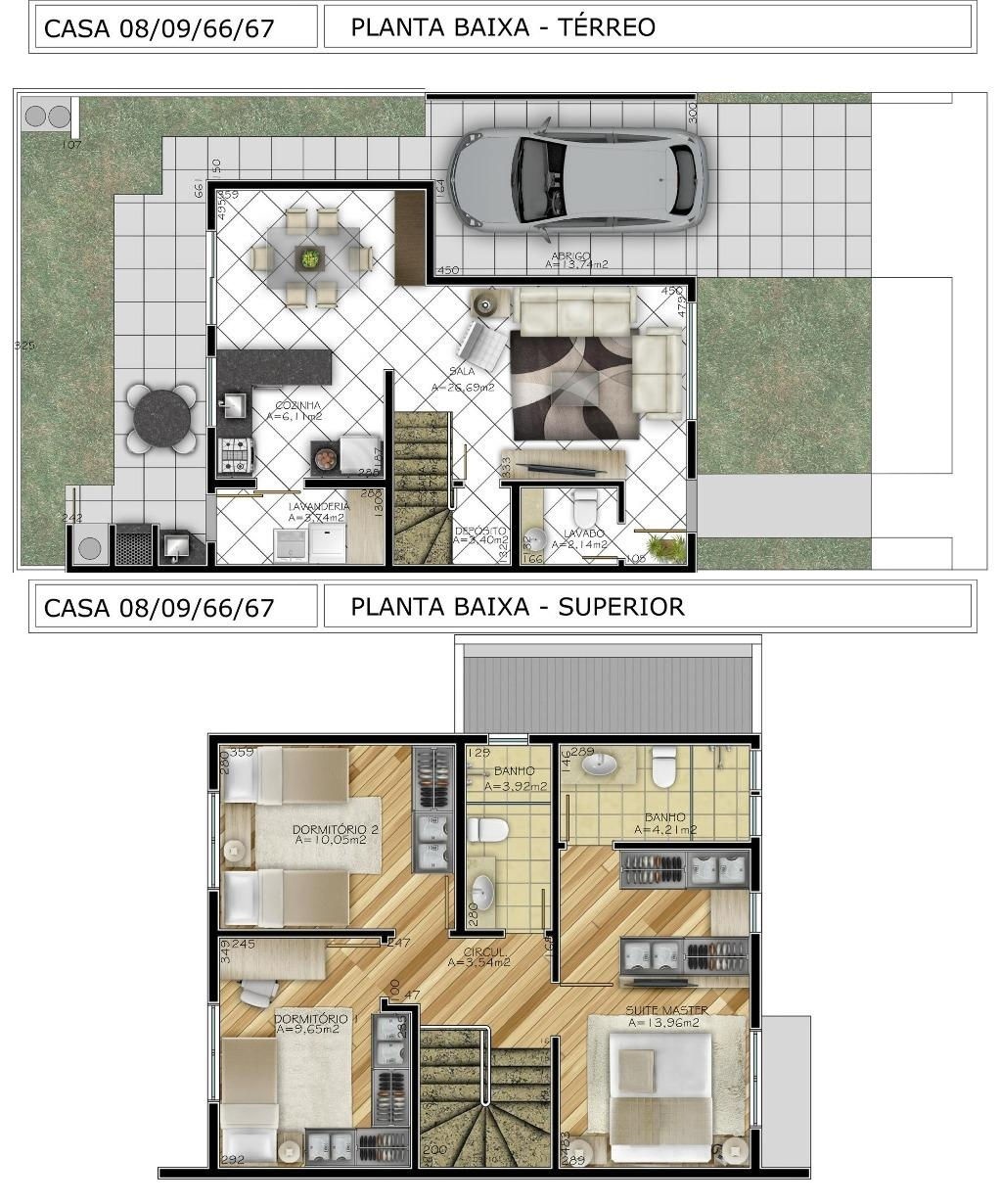 Planta 01 - 3 dorm 125m