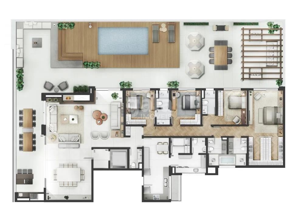 Planta 05 - 4 dorm 525m - garden