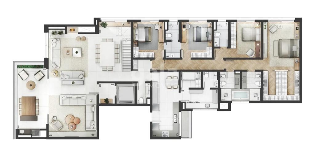 Planta 03 - 4 dorm 493m - cobertura duplex inferior