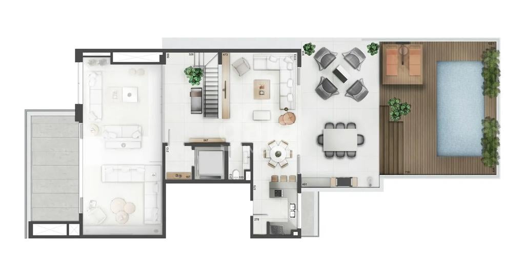 Planta 04 - 4 dorm 493m - cobertura duplex superior