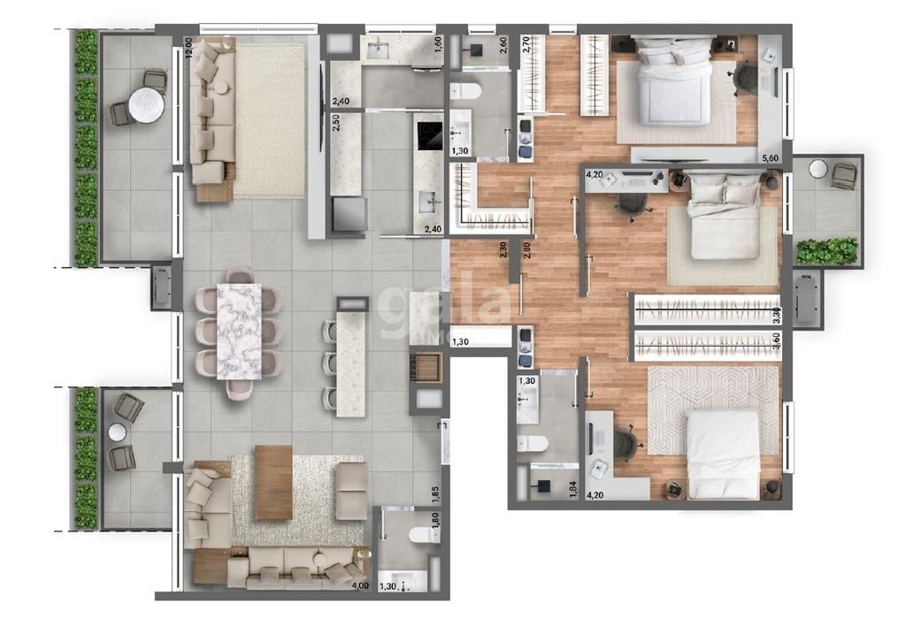 Planta 12 - 3 dorm 164,23m - juno