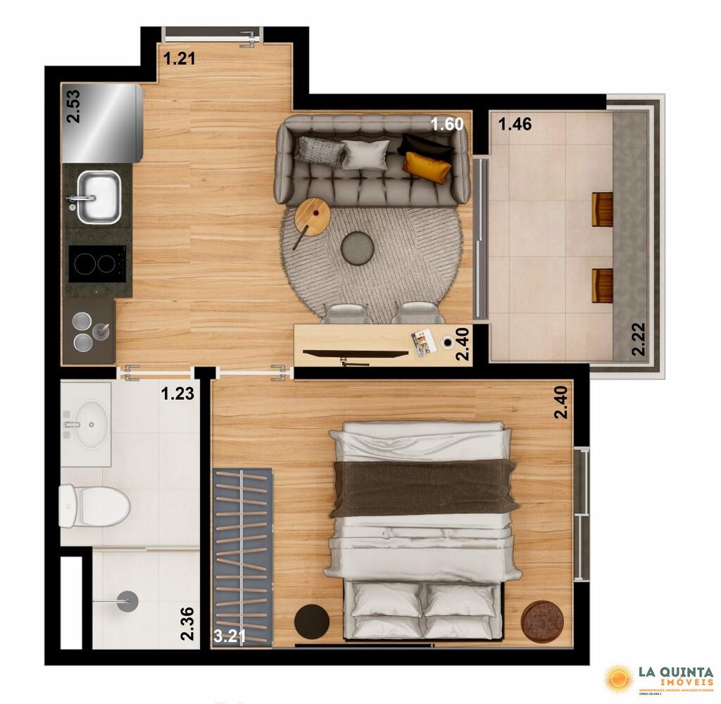 Planta 06 - 1 dorm 27 28m