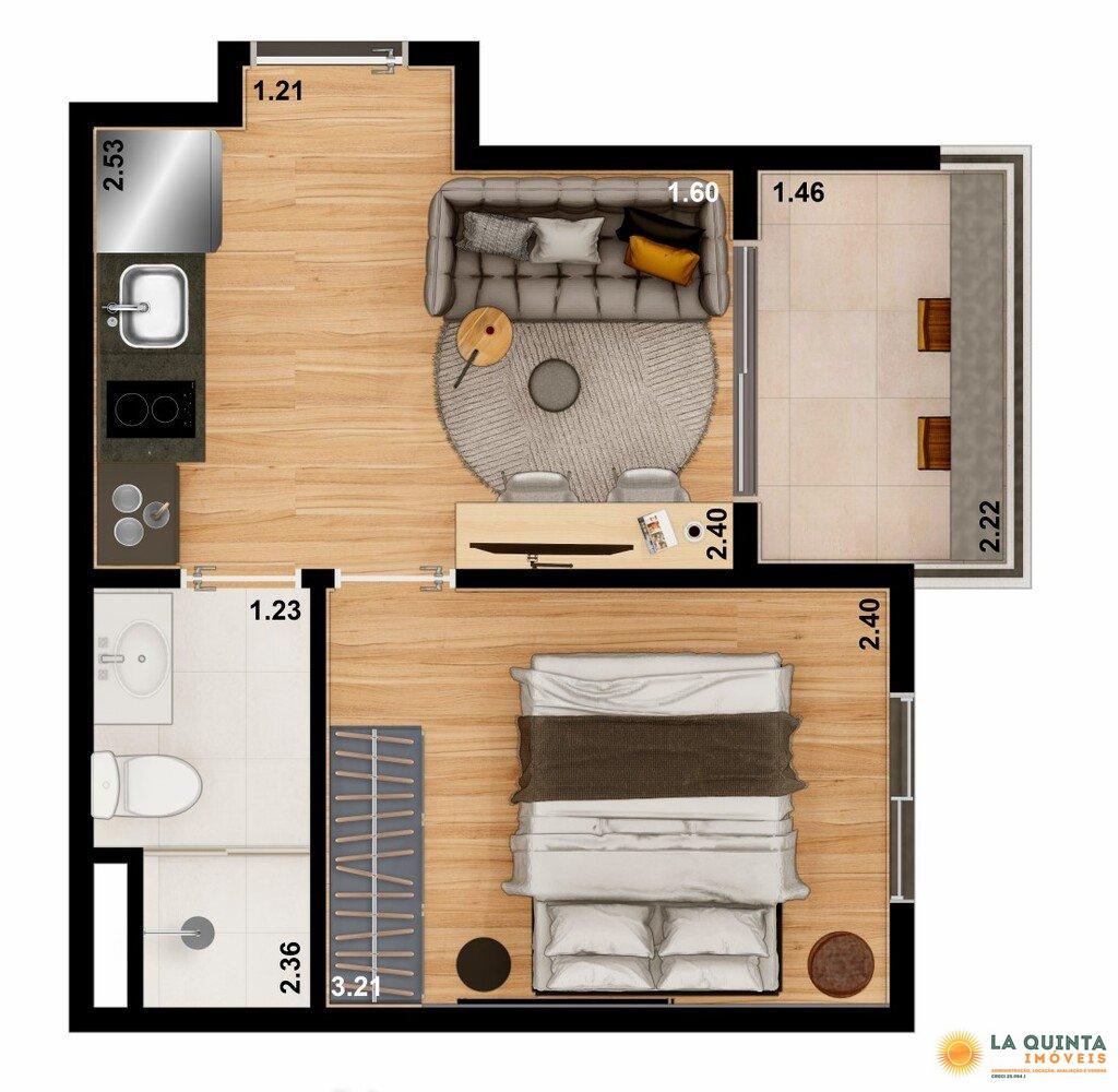 Planta 06 - 1 dorm 27 28m