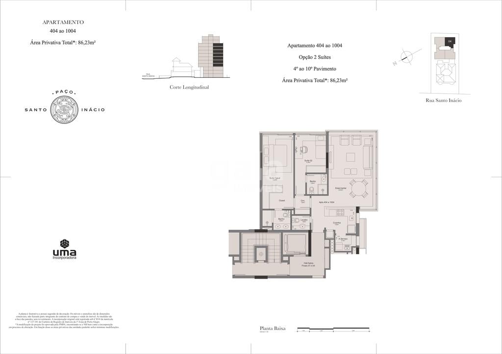 Apartamento 404 ao 1004