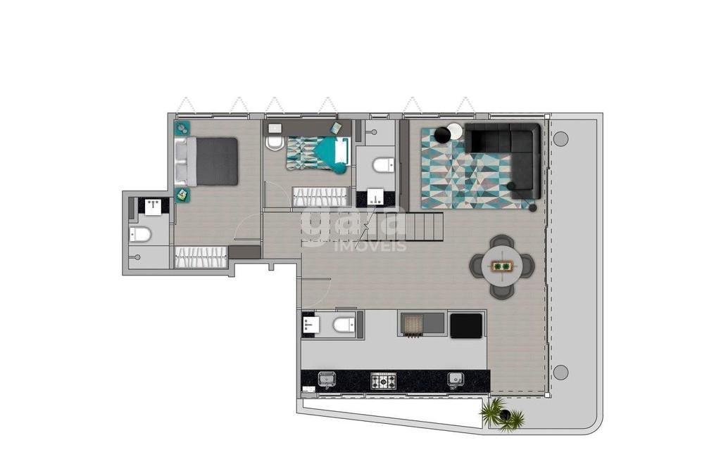 Planta 09 - 4 dorm 142m - duplex inferior