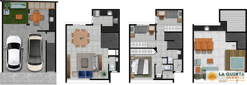 Planta 02 - 3 dorm 169m