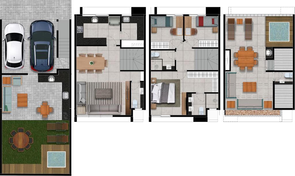 Planta 01 - 3 dorm 225 93m