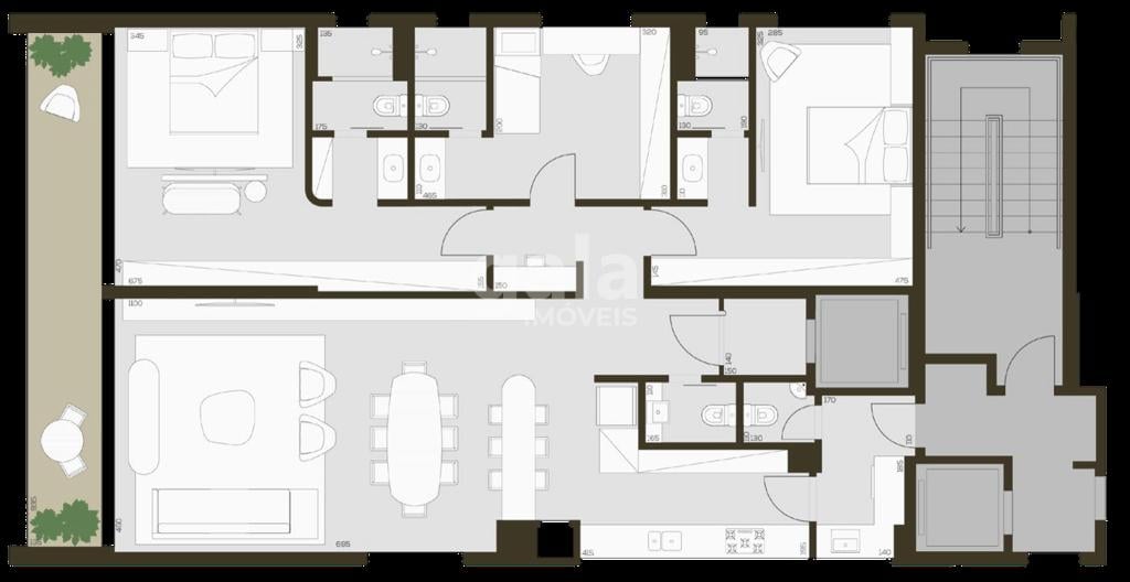 Planta 03 - 3 dorm 161m