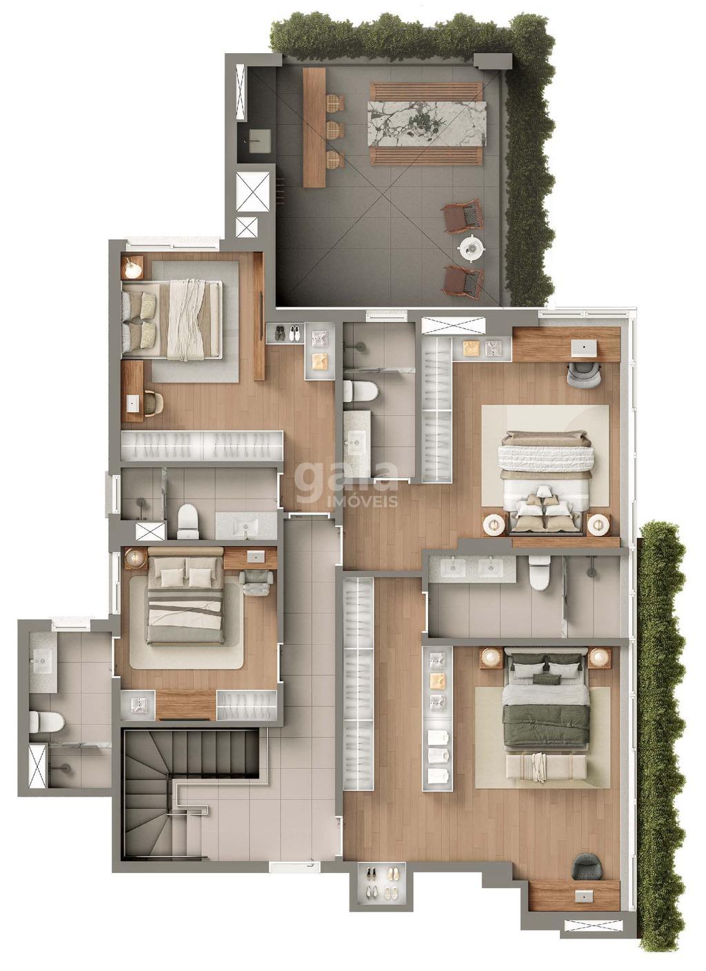 Planta 04 - 4 dorm 295m - duplex - superior