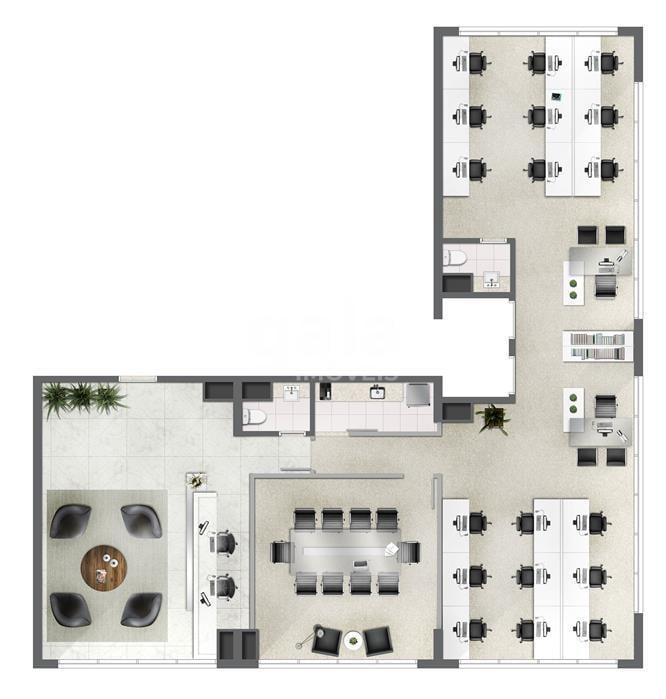 Planta 03 - 166m - sala comercial