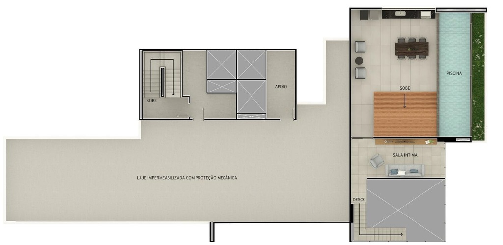 Planta 05 - 3 dorm 226,11m - cobertura duplex - superior