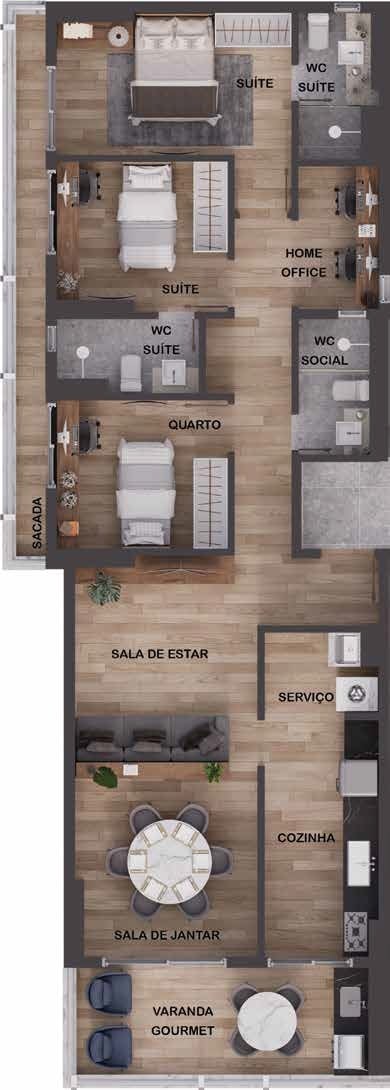 Planta 04 - 3 dorm 116,46m