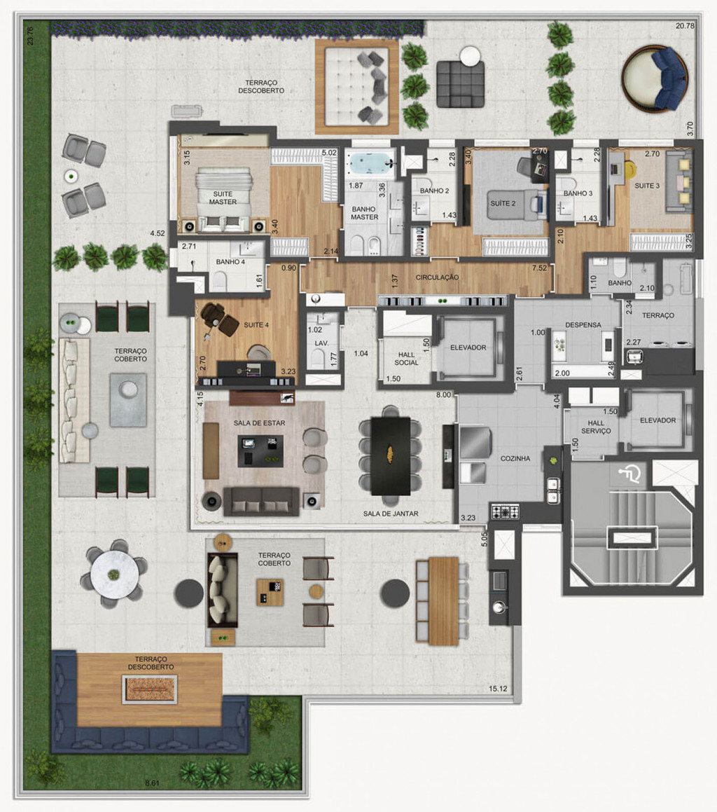 Planta 06 - 4 dorm - penthouse