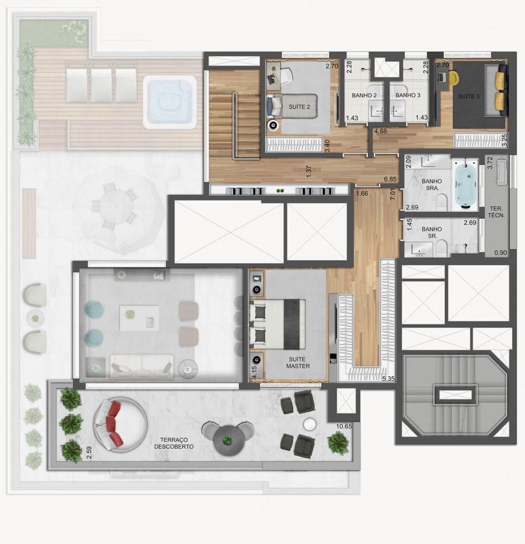 Planta 05 - 4 dorm - duplex superior