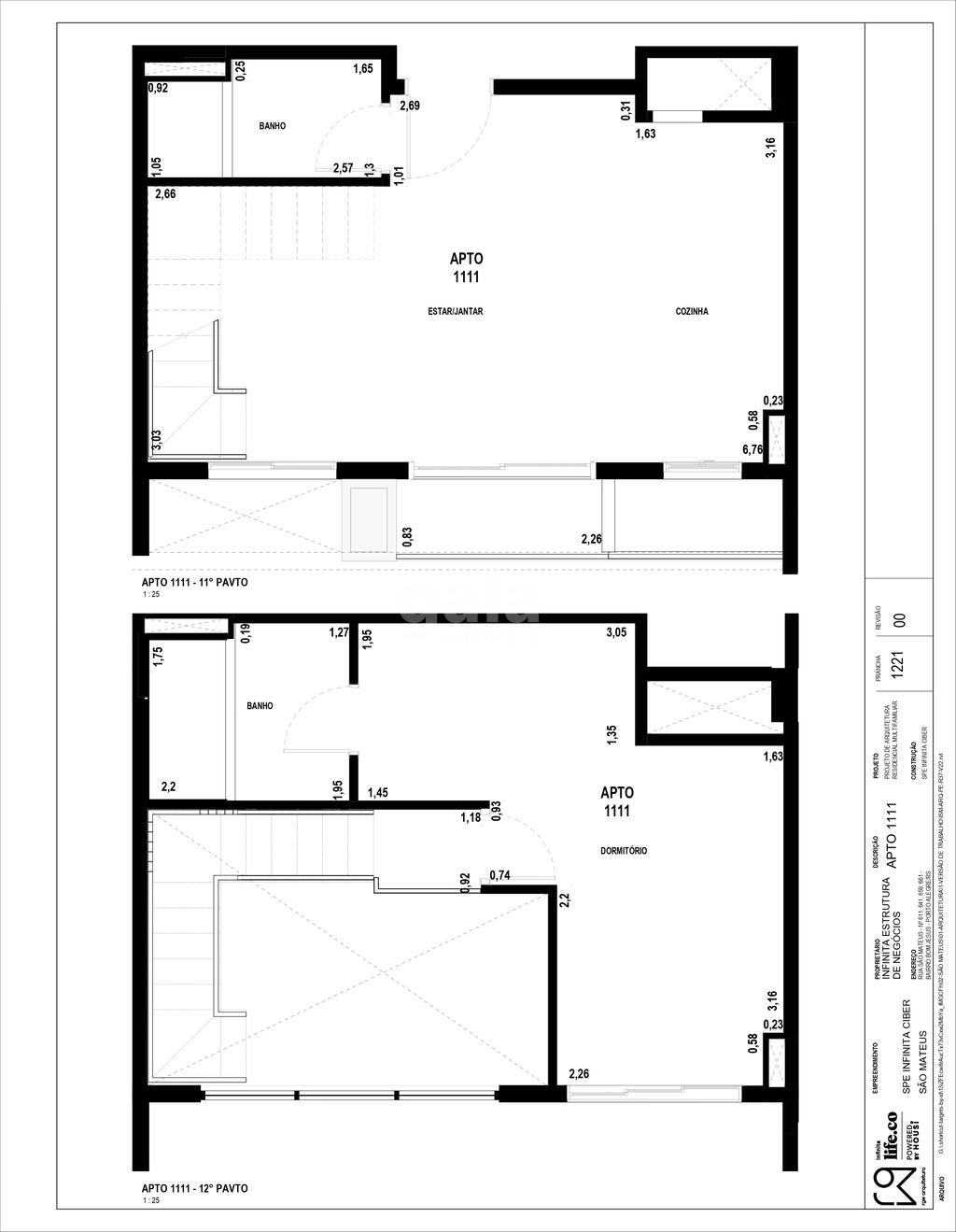 Planta 07 - 1 dorm 61 31m - duplex