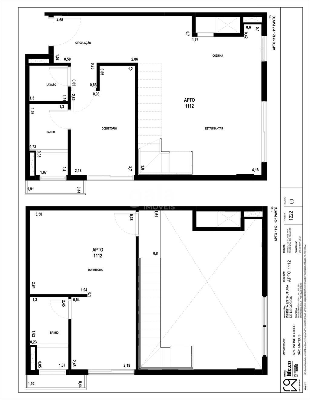 Planta 10 - 2 dorm 70 10m - duplex