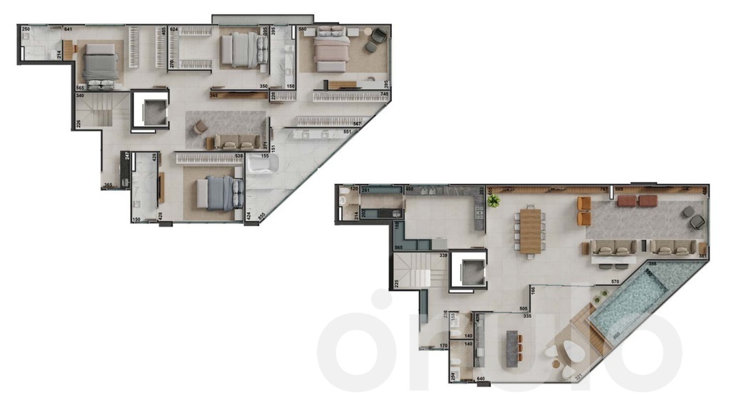 Planta 14 - 4 dorm 415 63m - cobertura duplex