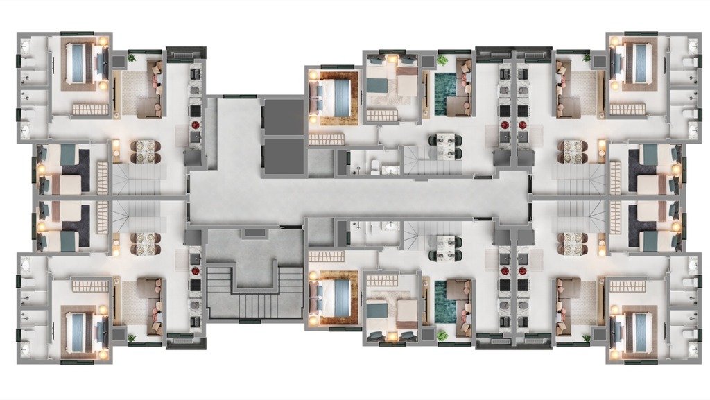 Pavimento cobertura duplex - inferior