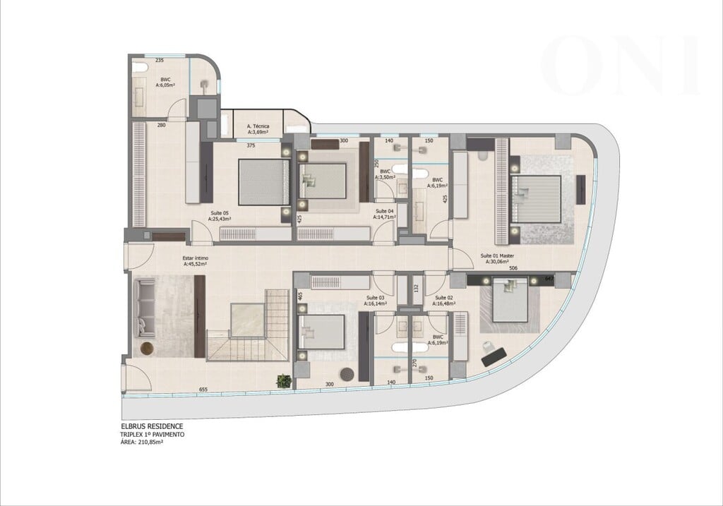 Planta 02 - 5 dorm 563m - triplex - inferior