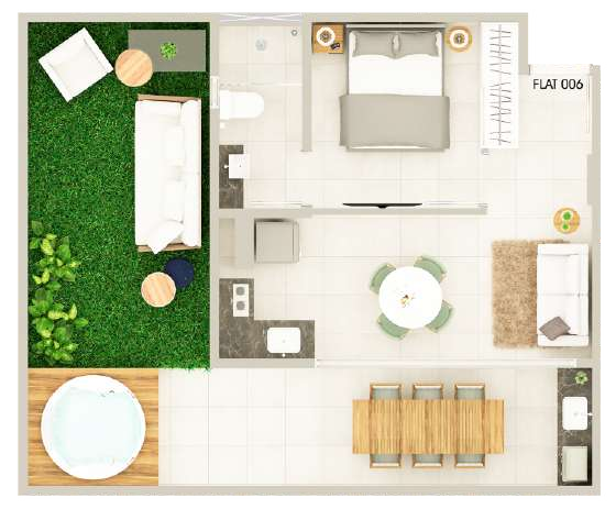 Planta 11 - 1 dorm 67,11m - garden