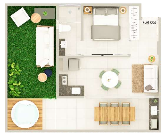 Planta 11 - 1 dorm 67,11m - garden