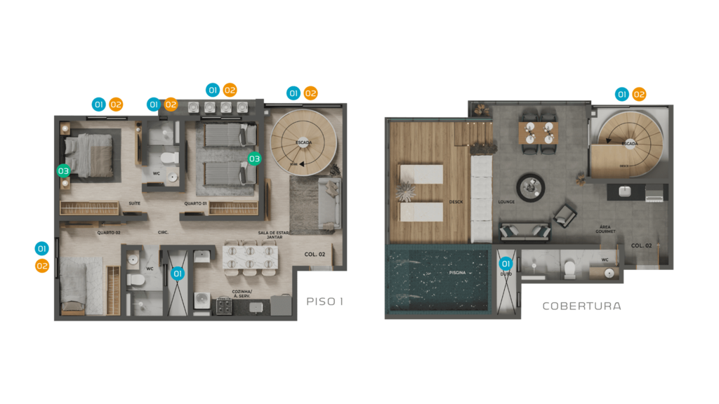 Planta 10 - 3 dorm 144,57m - duplex