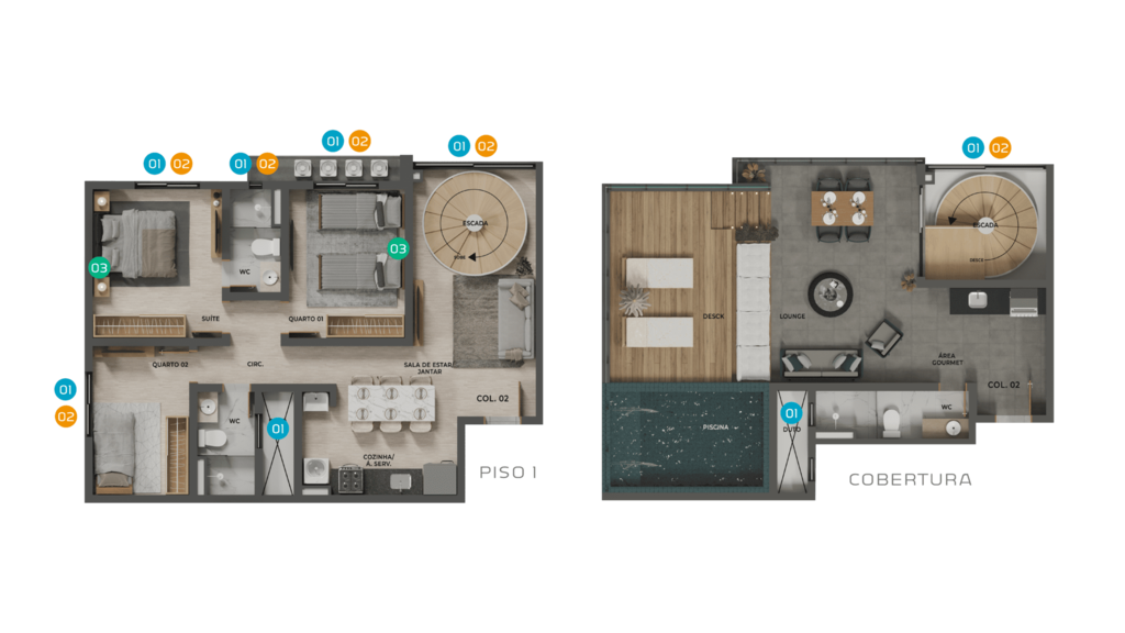 Planta 10 - 3 dorm 144,57m - duplex