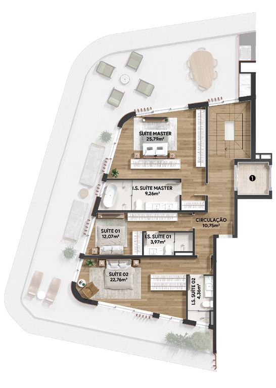 Planta 07 - 3 dorm 316m - cobertura duplex - superior