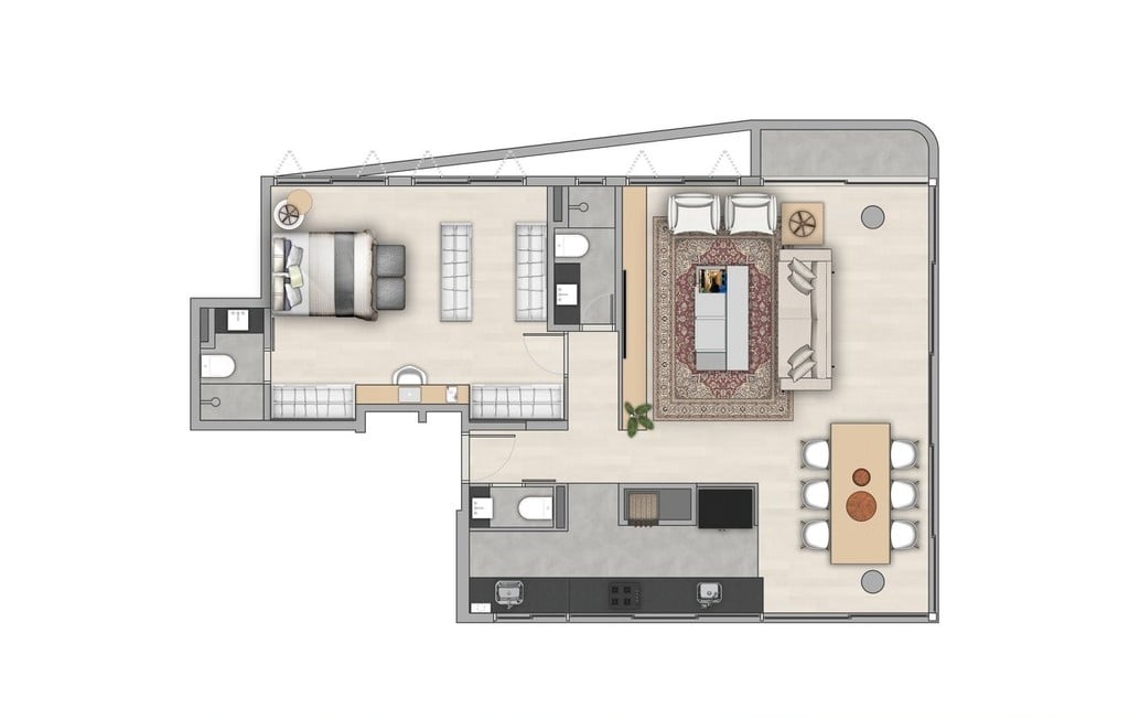 Planta 02 - 1 dorm 111m - opo