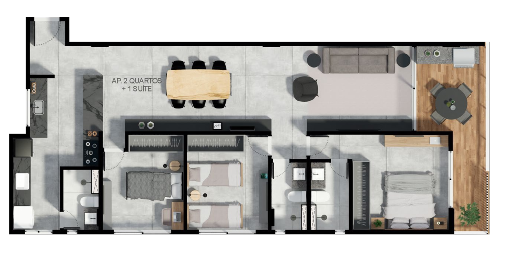 Planta 05 - 3 dorm 106,40m