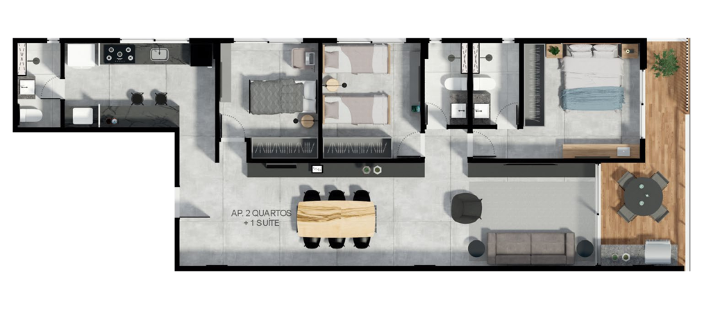 Planta 06 - 3 dorm 106,70m