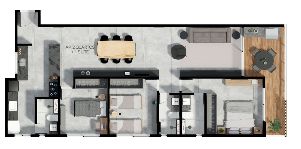 Planta 05 - 3 dorm 106,40m