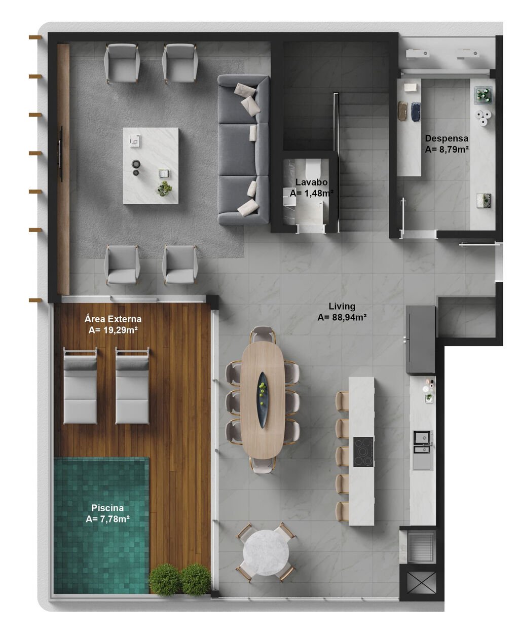 Planta 09 - 4 dorm 280m - cobertura duplex superior