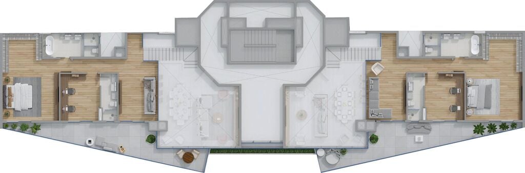 Pavimento duplex - superior