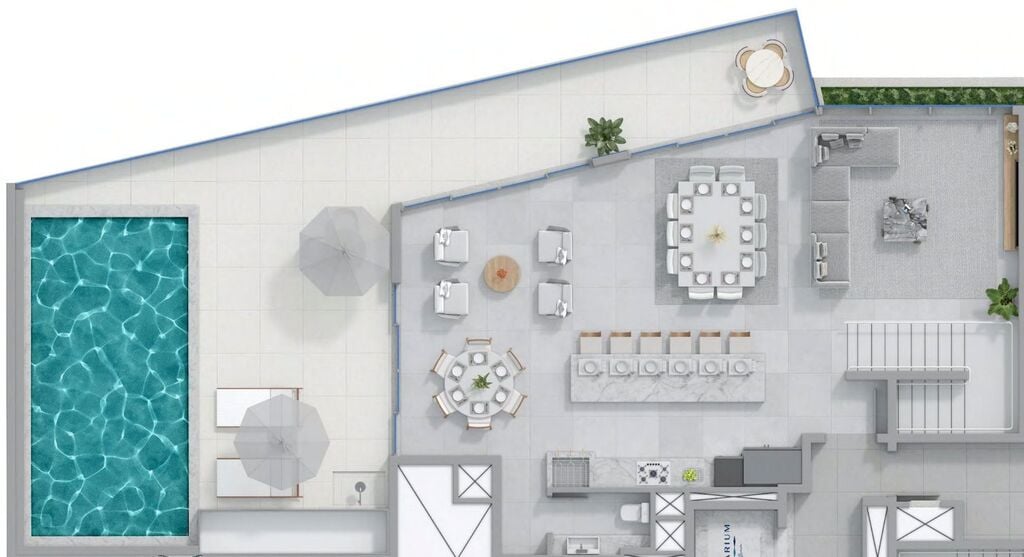 Planta 04 - 4 dorm 378,60m - cobertura duplex - superior