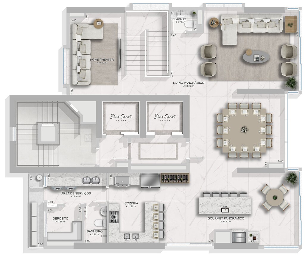 Pavimento duplex - superior