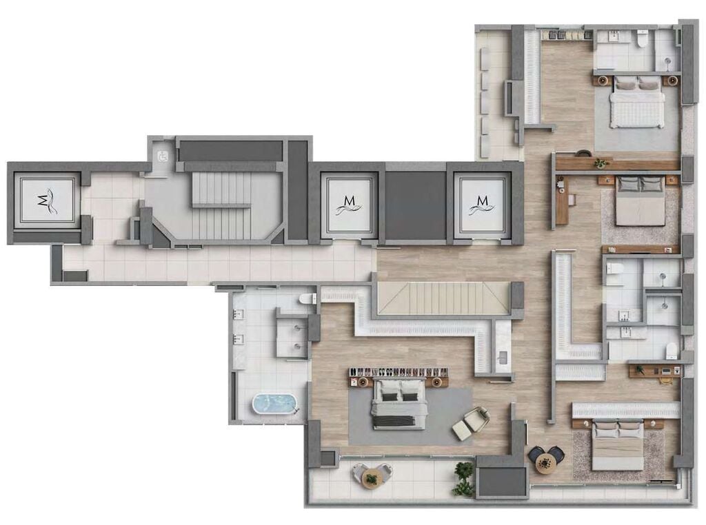 Planta 10 - 4 dorm 451 86m - cobertura duplex - inferior