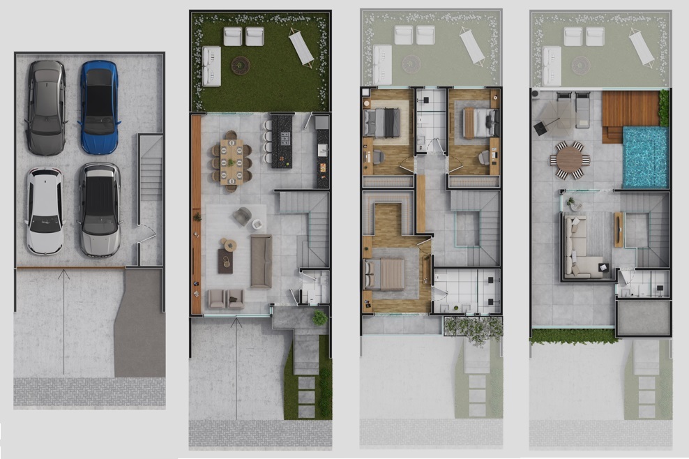 Planta 01 - 3 dorm 248m