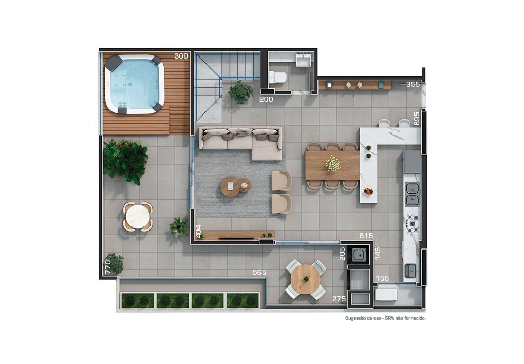 Planta 04 - 3 dorm 143m - cobertura duplex - superior