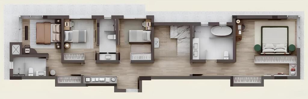 Planta 06 - 4 dorm 232m - duplex - inferior