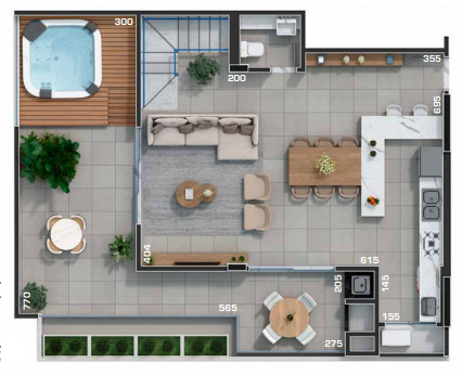 Planta 04 - 3 dorm 143m - cobertura duplex - superior