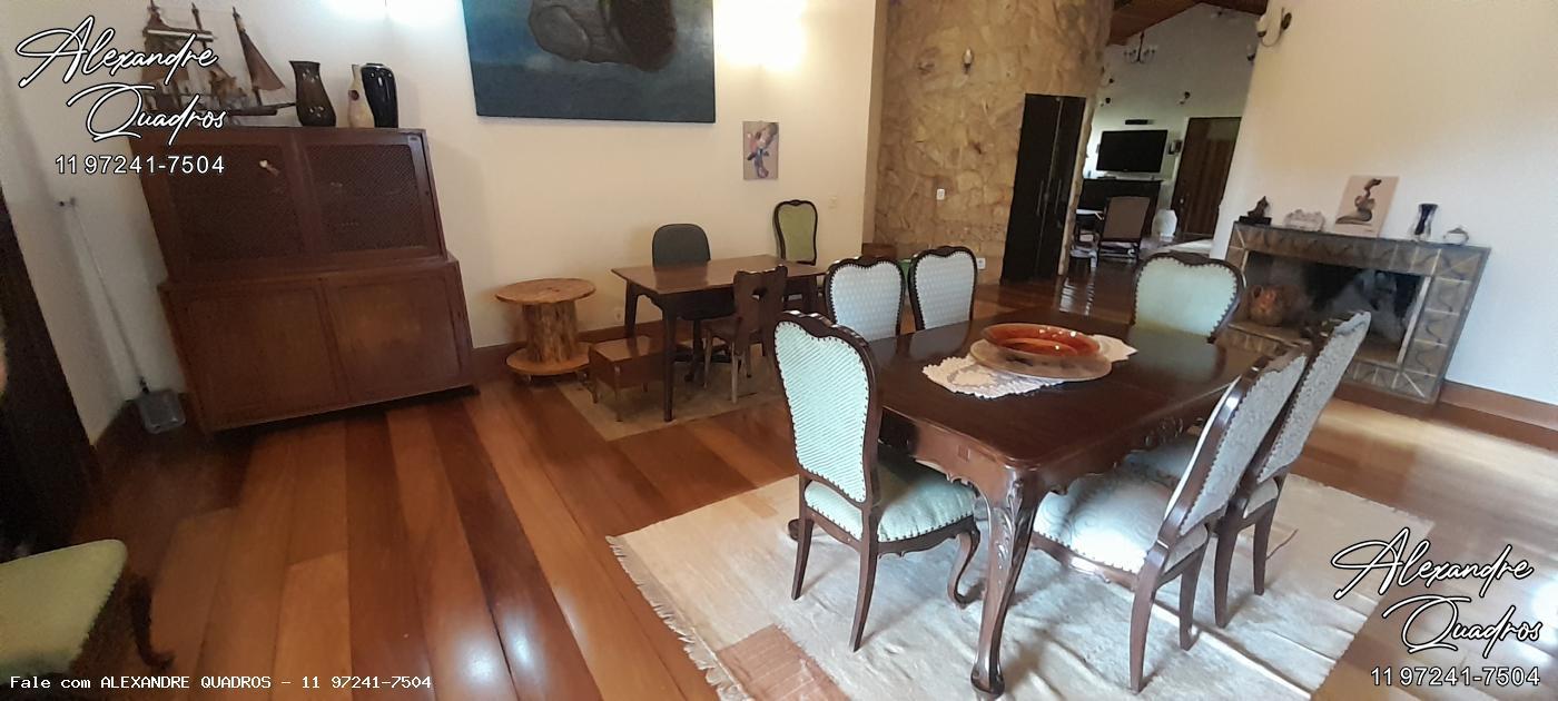 Represa de Bragana - Casa Sede - sala de jantar com lareira